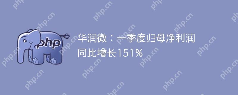 华润微：一季度归母净利润同比增长151%