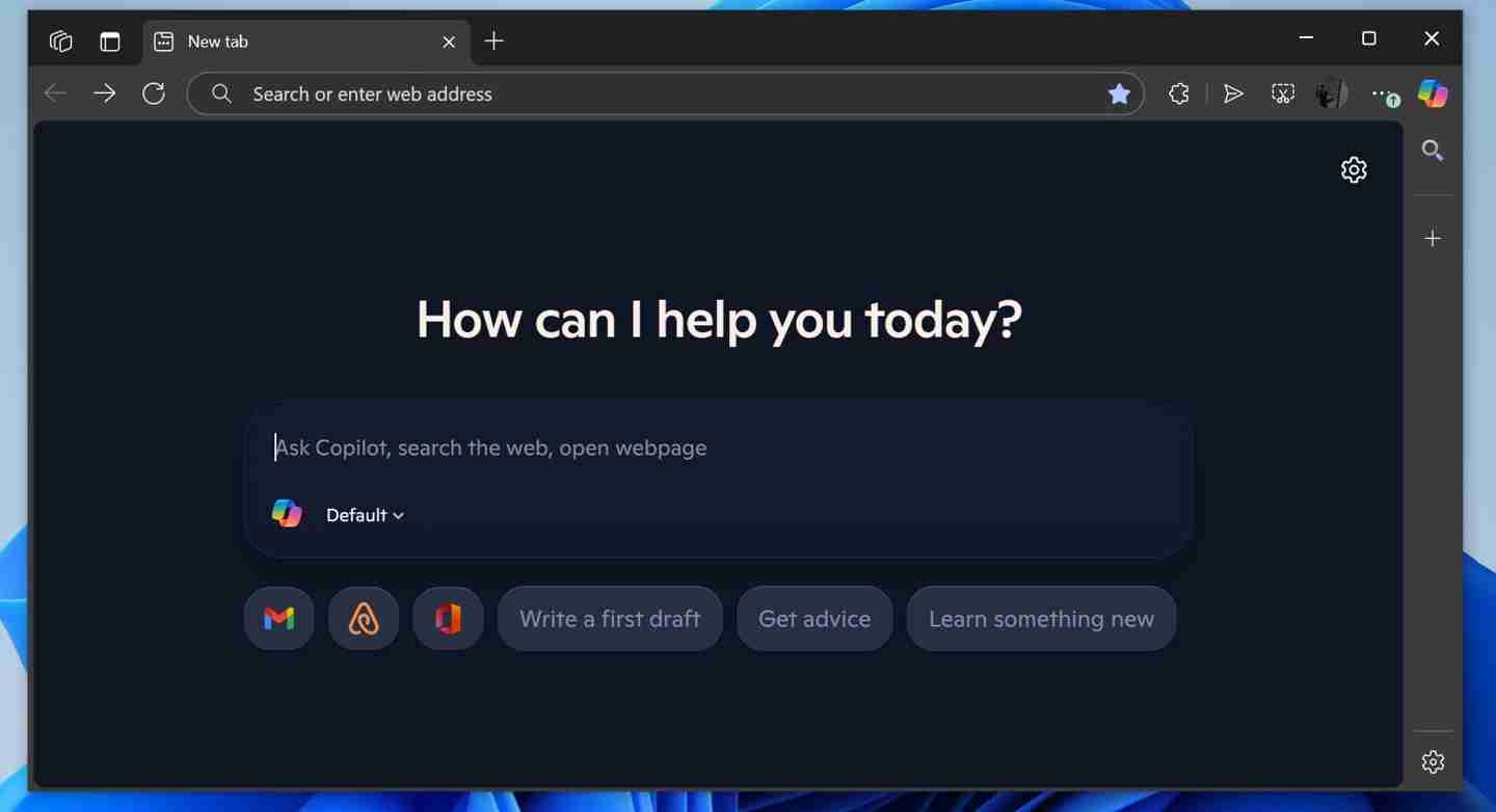 微软改造 Edge 浏览器新标签页：深度集成 Copilot AI