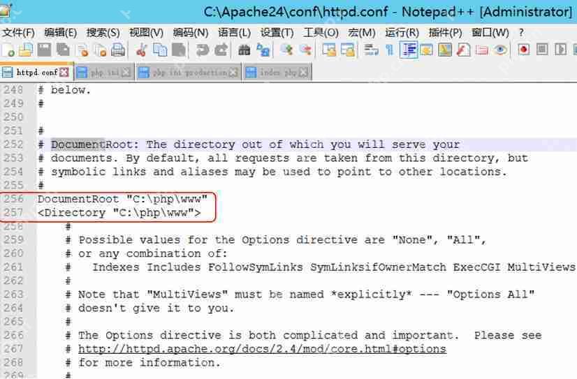 Windows用Apache发布php网站