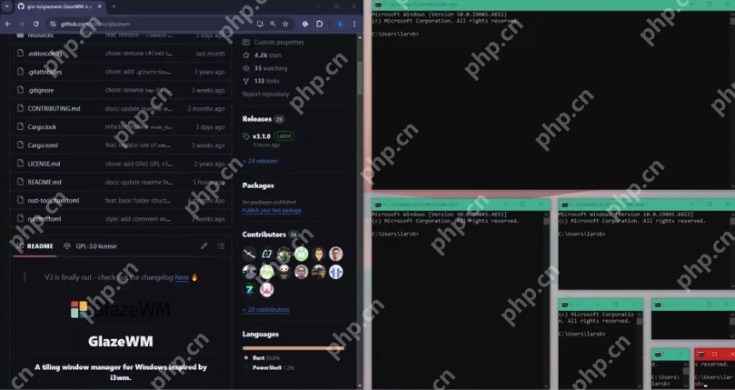 5.3K Star 烦恼全丢掉！GlazeWM：让Windows下的窗口管理更高效的秘密武器！