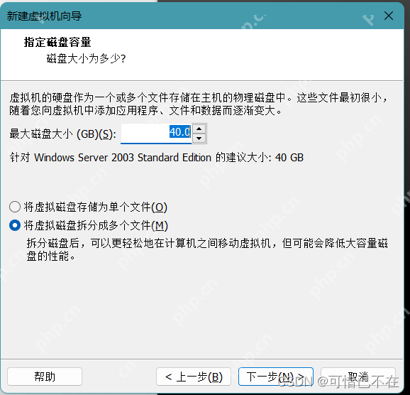 安装 Windows Server 2003