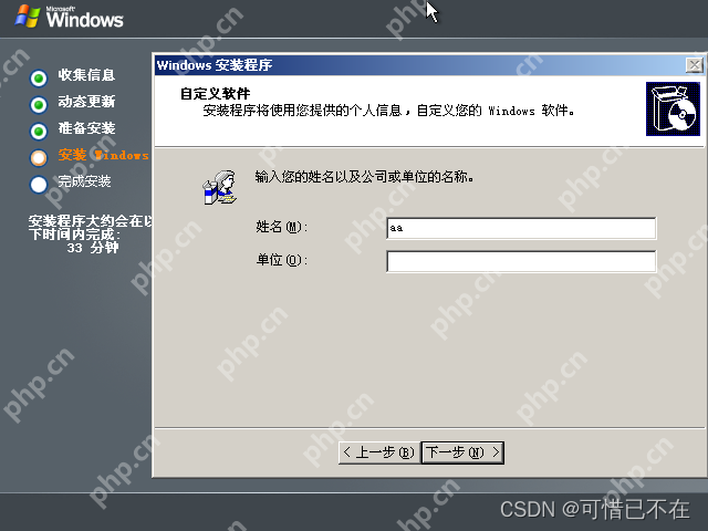 安装 Windows Server 2003