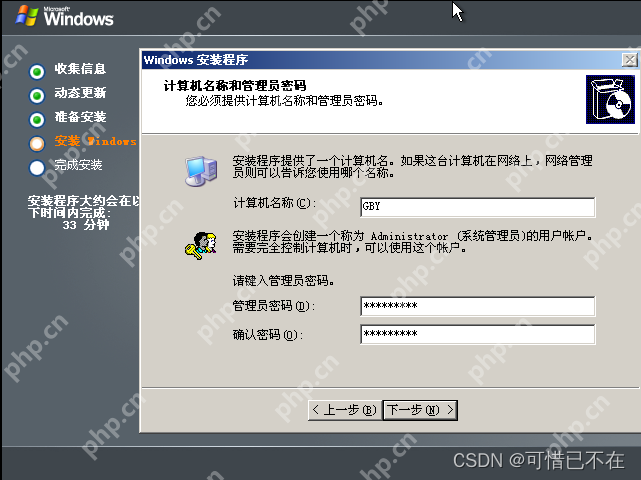 安装 Windows Server 2003