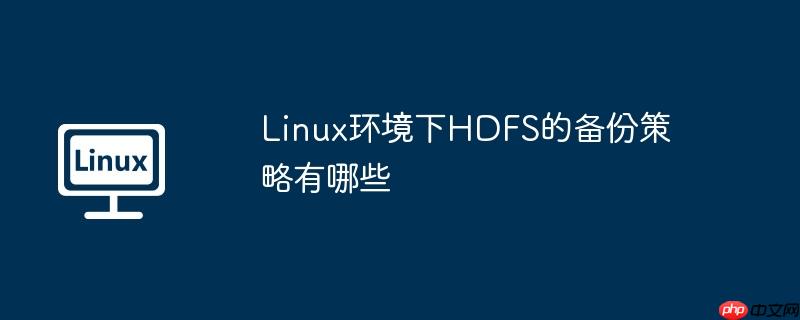 Linux环境下HDFS的备份策略有哪些