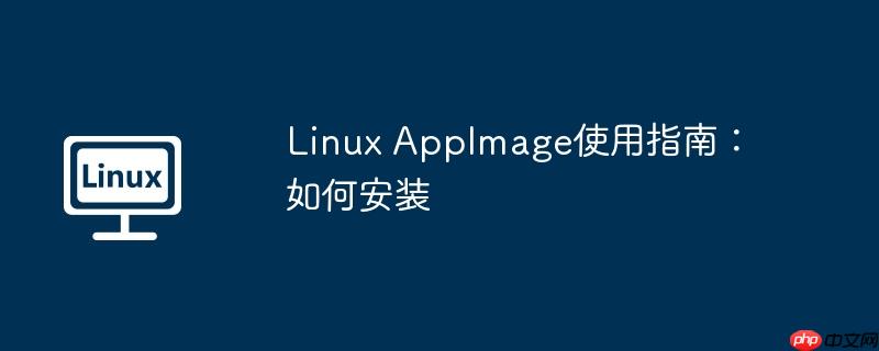 Linux AppImage使用指南：如何安装