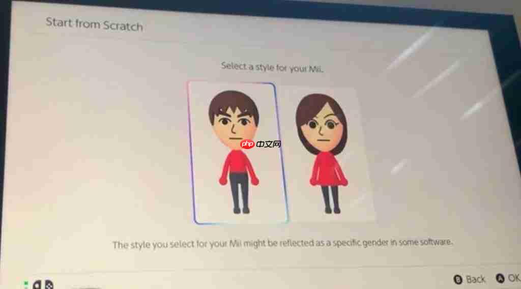 Switch2取消Mii性别选项：玩家只能选择角色风格