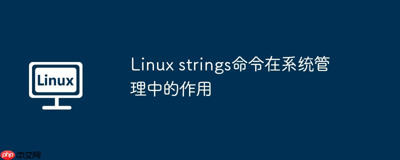 Linux strings命令在系统管理中的作用