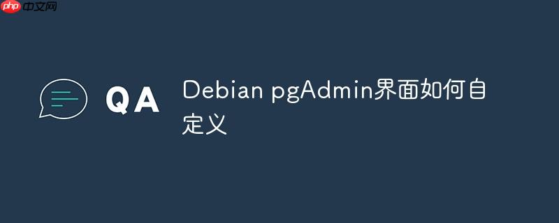 Debian pgAdmin界面如何自定义