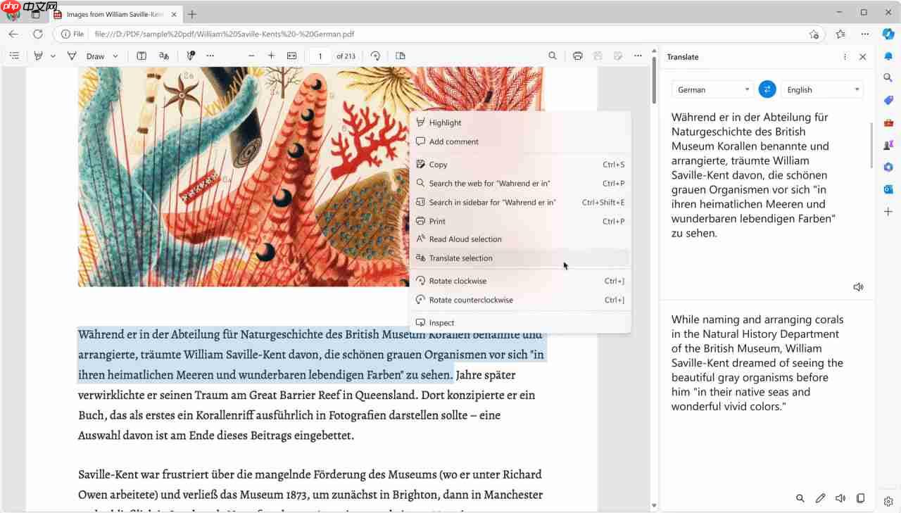 微软 Edge 浏览器将迎升级：内置 PDF 翻译功能的大幅增强