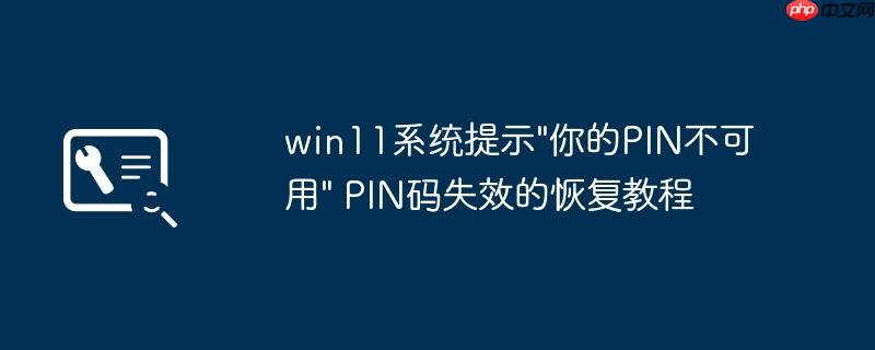 win11系统提示”你的PIN不可用” PIN码失效的恢复教程
