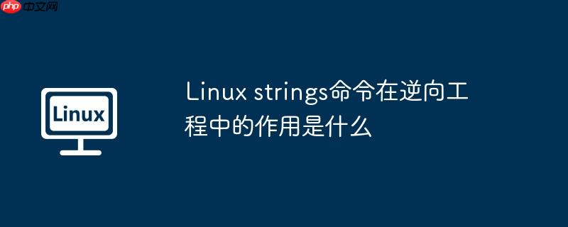 Linux strings命令在逆向工程中的作用是什么