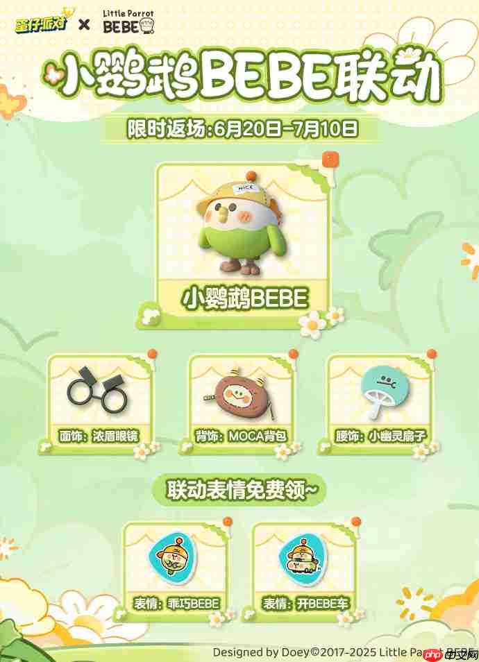 蛋仔派对小鹦鹉BEBE联动返场-蛋仔派对小鹦鹉BEBE联动返场皮肤有哪些