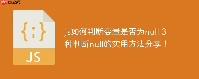 js如何判断变量是否为null 3种判断null的实用方法分享！