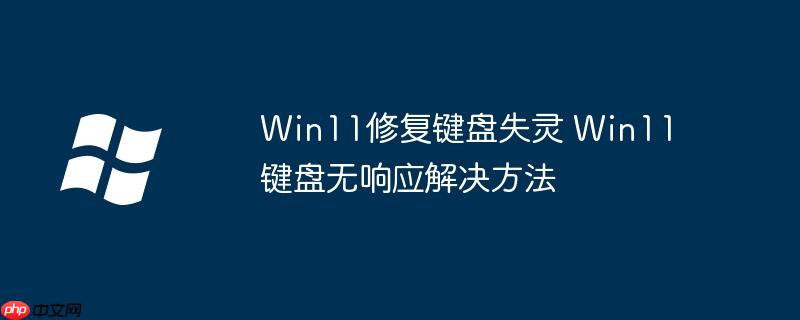 Win11修复键盘失灵 Win11键盘无响应解决方法