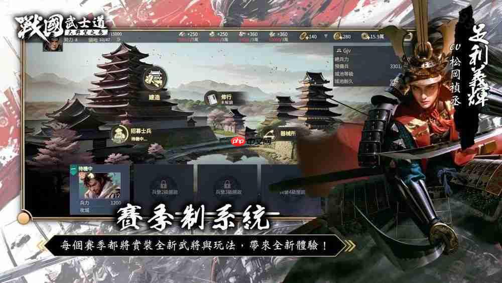 战国赛季制 SLG《战国武士道〜大野望之卷〜》港澳台服开放预约