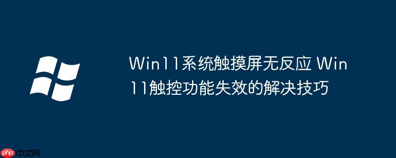 Win11系统触摸屏无反应 Win11触控功能失效的解决技巧