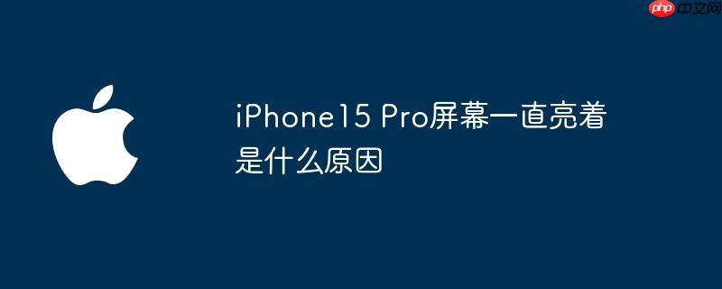 iPhone15 Pro屏幕一直亮着是什么原因