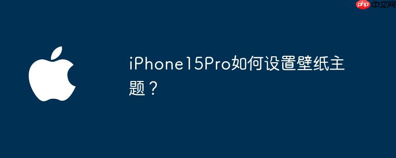 iphone15pro如何设置壁纸主题？