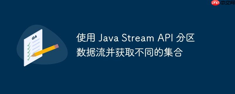 使用 Java Stream API 分区数据流并获取不同的集合
