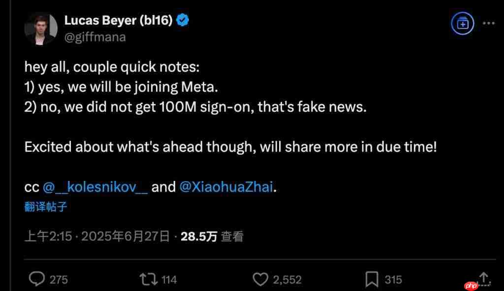 OpenAI 连丢 4 位大将！Ilya 合作者 /o1 核心贡献者加入 Meta，苏黎世三人组回应跳槽：集体做出的选择 