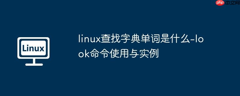 linux查找字典单词是什么-look命令使用与实例