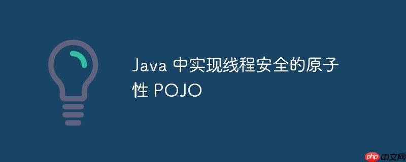 Java 中实现线程安全的原子性 POJO