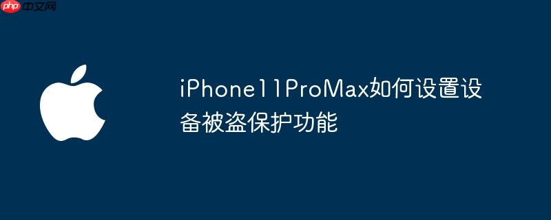iPhone11ProMax如何设置设备被盗保护功能