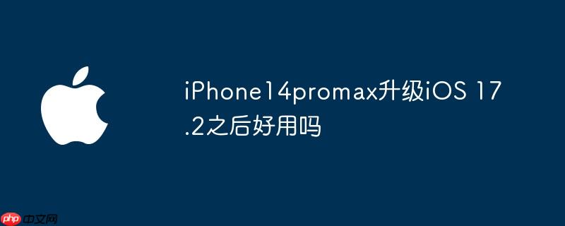 iPhone14promax升级iOS 17.2之后好用吗