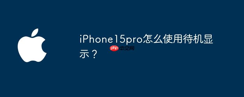 iPhone15pro怎么使用待机显示？