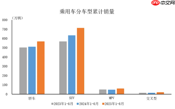 2025年6月中国乘用车产销情况：销量达253.6万辆