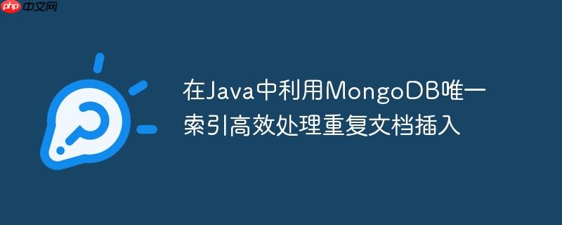 在Java中利用MongoDB唯一索引高效处理重复文档插入