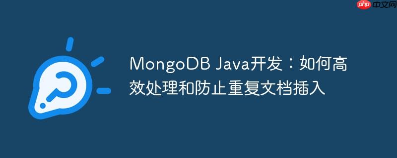 MongoDB Java开发：如何高效处理和防止重复文档插入