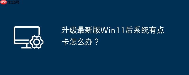 升级最新版Win11后系统有点卡怎么办？