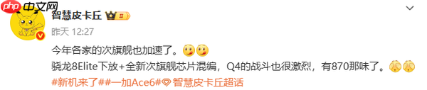一加Ace 6系列曝光：骁龙8至尊下放＋全新次旗舰芯