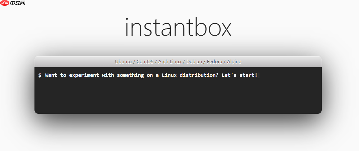 instantbox – 几秒内启动一个干净的 Linux 系统