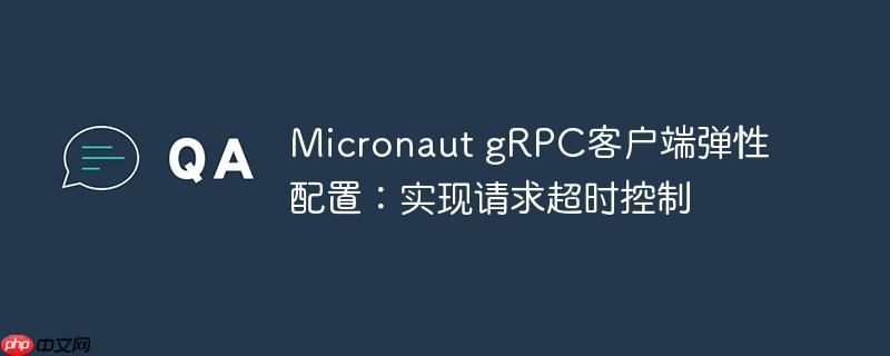Micronaut gRPC客户端弹性配置：实现请求超时控制