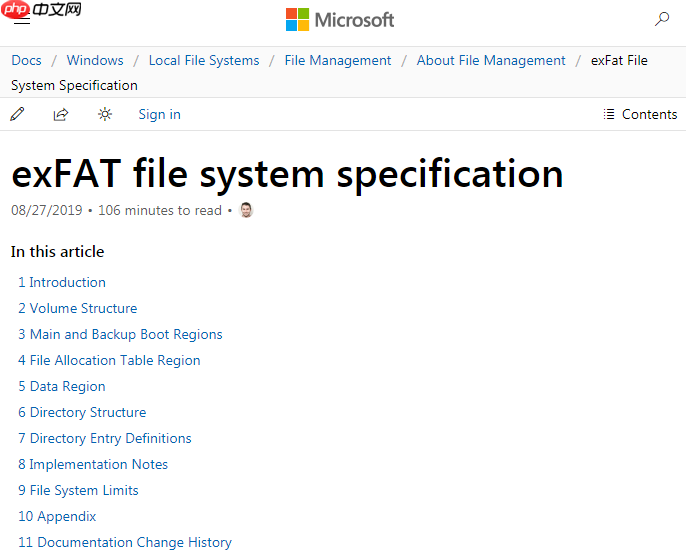 微软宣布exFAT文件系统规范，希望被Linux内核接纳