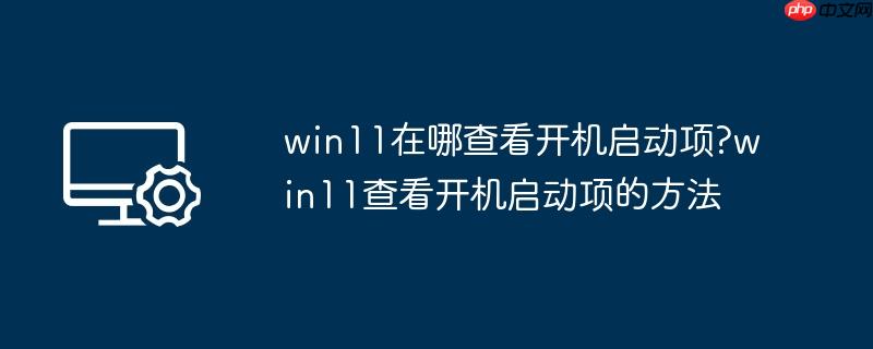 win11在哪查看开机启动项?win11查看开机启动项的方法