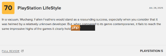 《明末：渊虚之羽》M站媒体评分略有下降 大部分评价均为值得一试