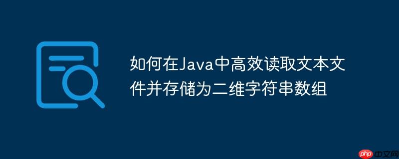 如何在Java中高效读取文本文件并存储为二维字符串数组