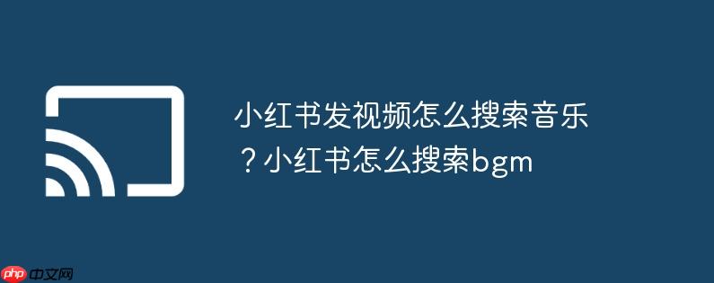 小红书发视频怎么搜索音乐？小红书怎么搜索bgm