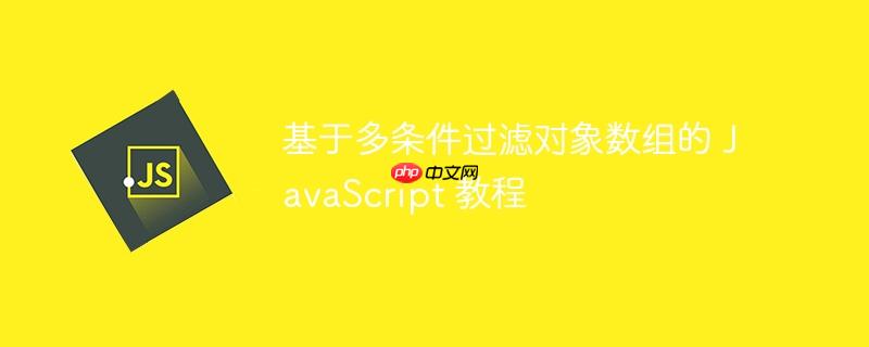 基于多条件过滤对象数组的 javascript 教程