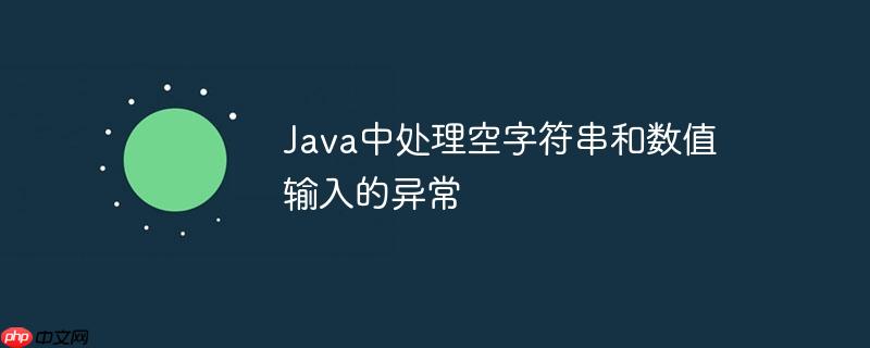 Java中处理空字符串和数值输入的异常