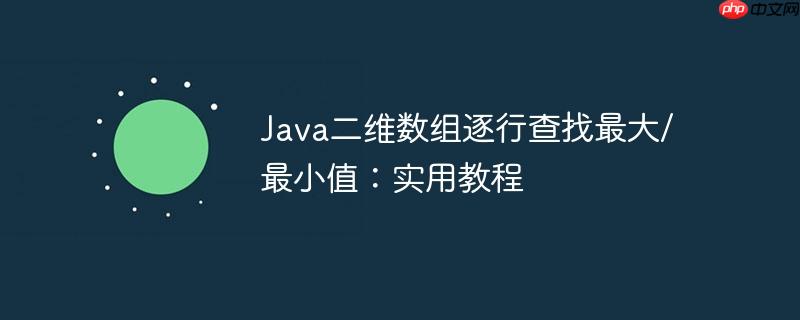 Java二维数组逐行查找最大/最小值：实用教程