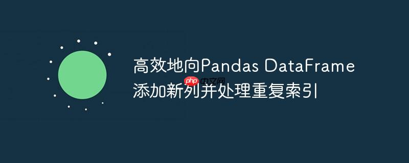 高效地向pandas dataframe添加新列并处理重复索引