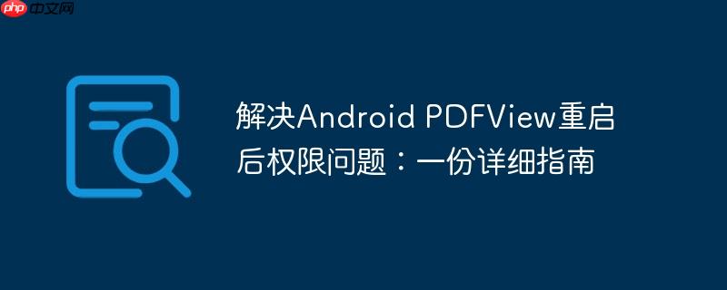 解决Android PDFView重启后权限问题：一份详细指南
