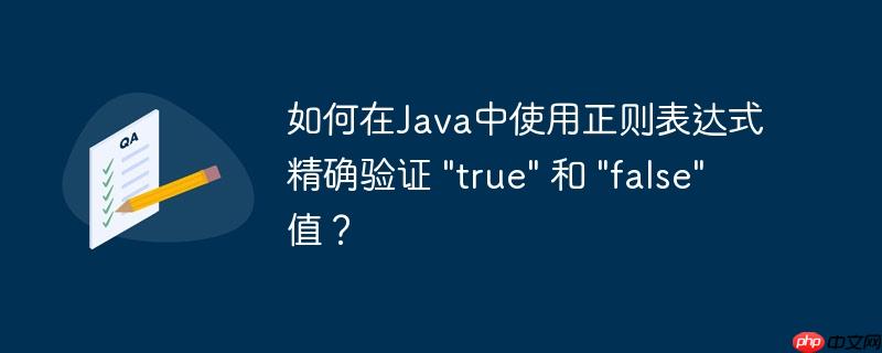 如何在Java中使用正则表达式精确验证 “true” 和 “false” 值？
