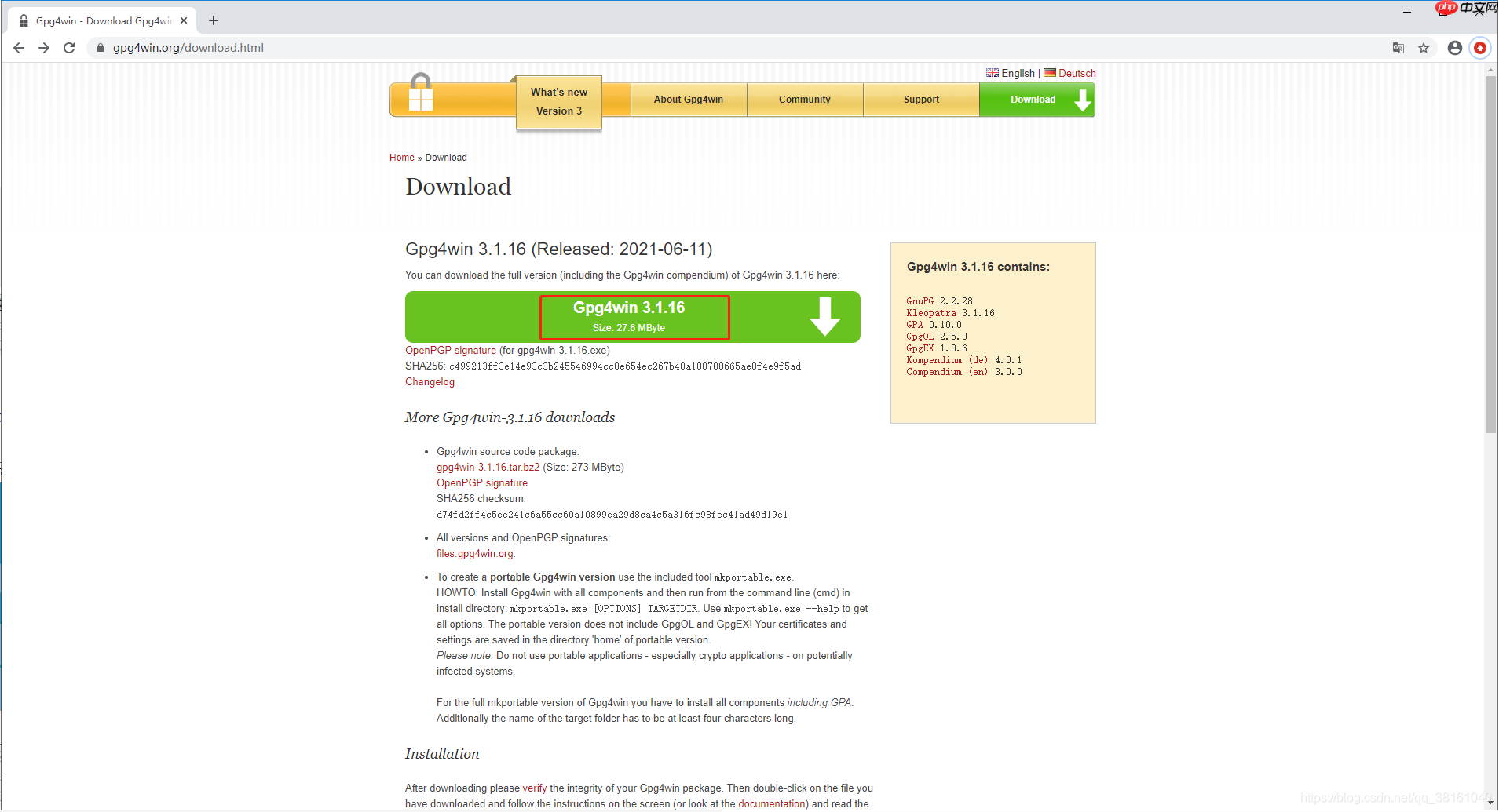 通过GPG非对称加密工具验证ECharts发布版本实例演示，win10下Gnu Privacy Guard工具的安装和使用方法