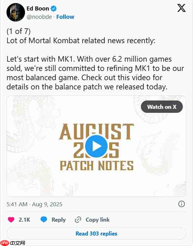 《真人快打1》销量超620万套 Steam 114元促销