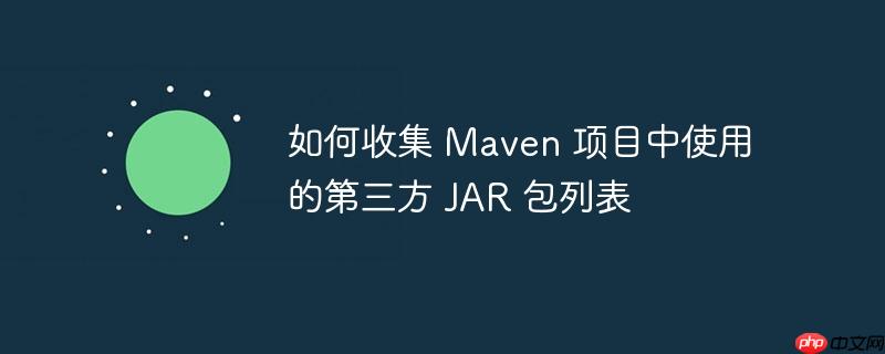 如何收集 Maven 项目中使用的第三方 JAR 包列表